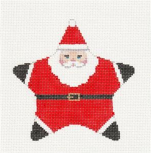 Needlepoint Canvas: Believe Santa with Background