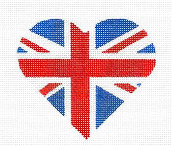 Union Jack Flag Britain Shark Ornament buy Hand-Painted Needlepoint Canvas 3