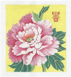 Peony Needlepoint Kit-14X14 Stitched In Wool 