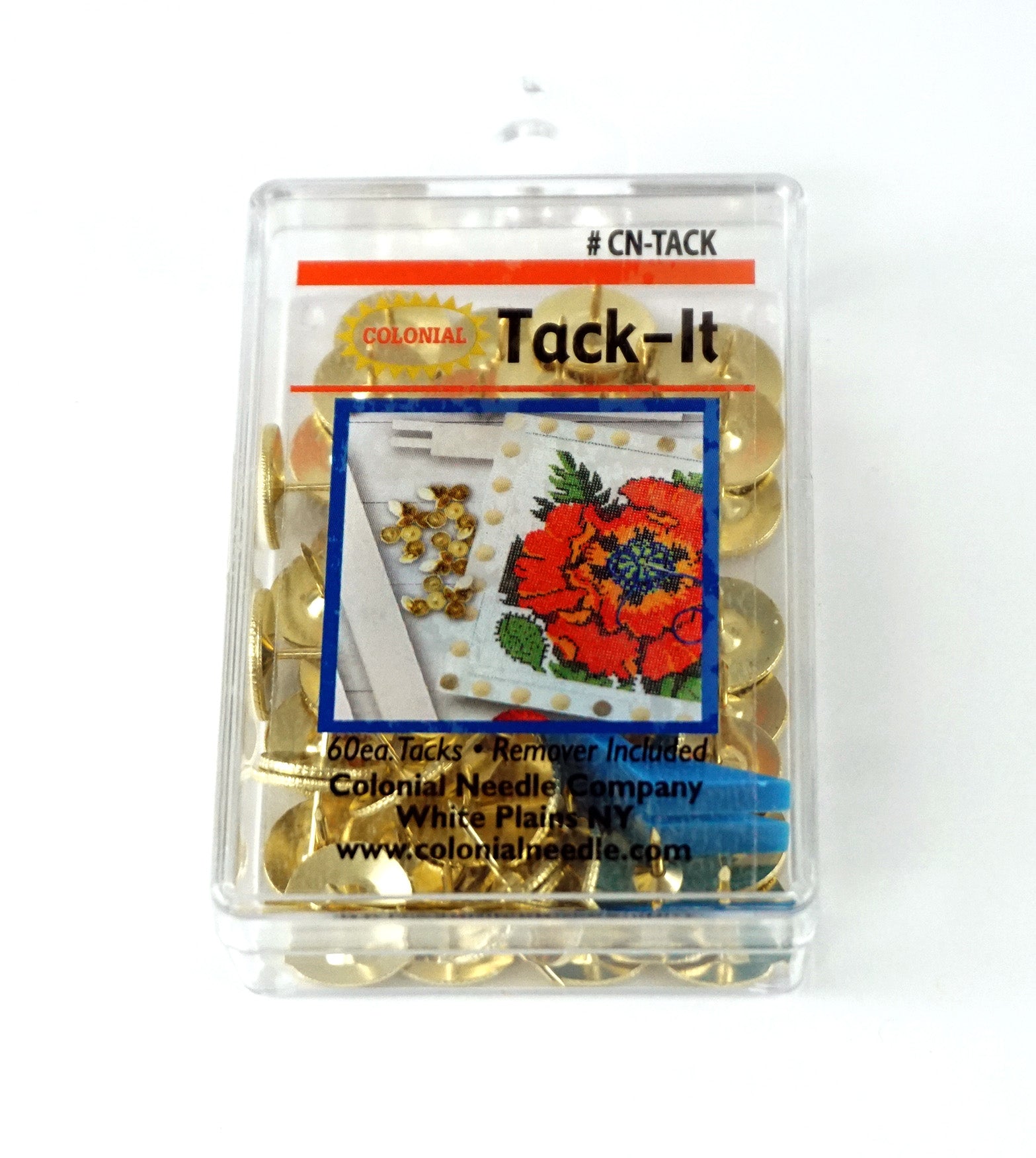 Brass Tacks with Remover & Case Non-rusting Thumb Tacks by Colonial fo –  Needlepoint by Wildflowers