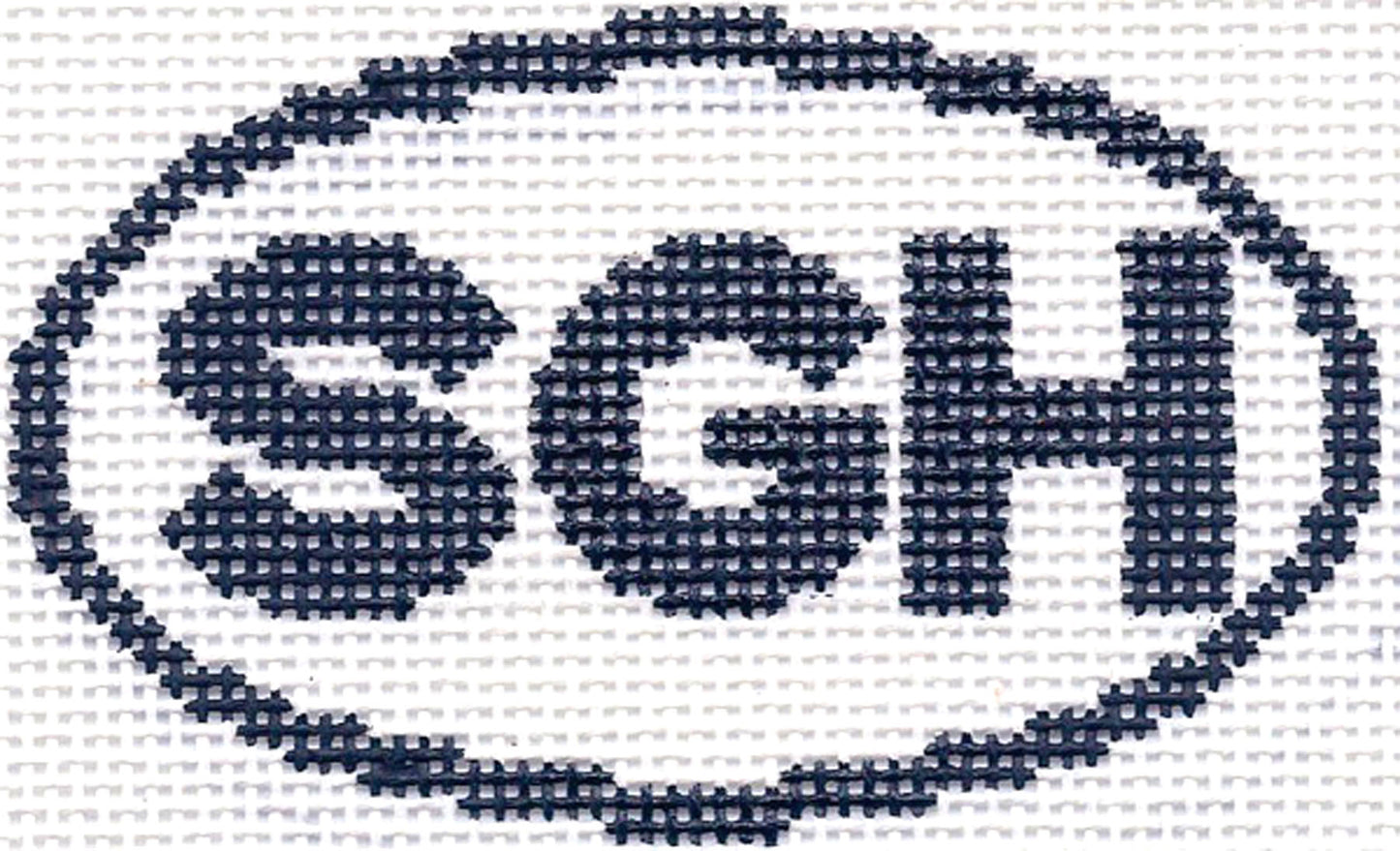 Travel ~ SAG HARBOR, New York "SGH" SIGN handpainted 13 Mesh Needlepoint Canvas by Silver Needle