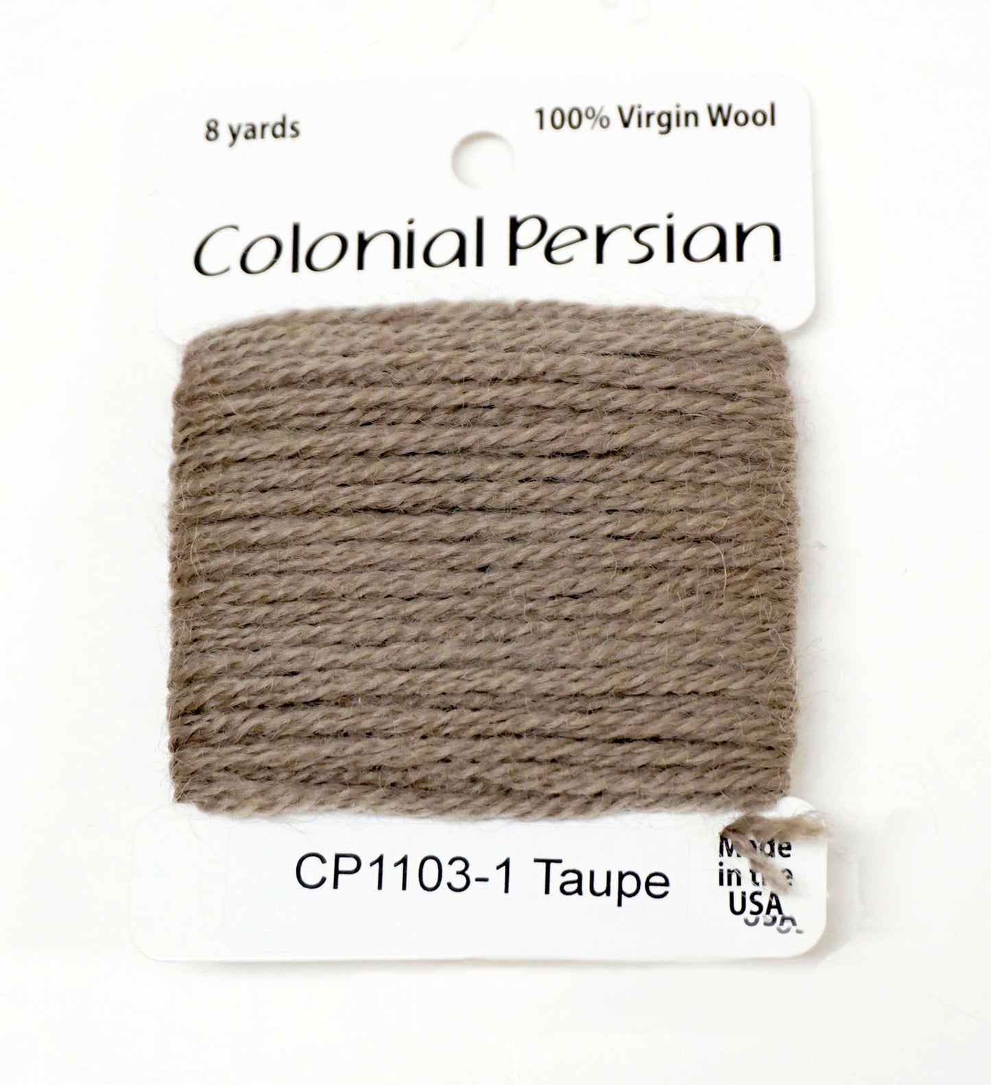 3 Ply Persian Wool "Taupe" #1103 Needlepoint Stitching Thread by Colonial ~ USA Made