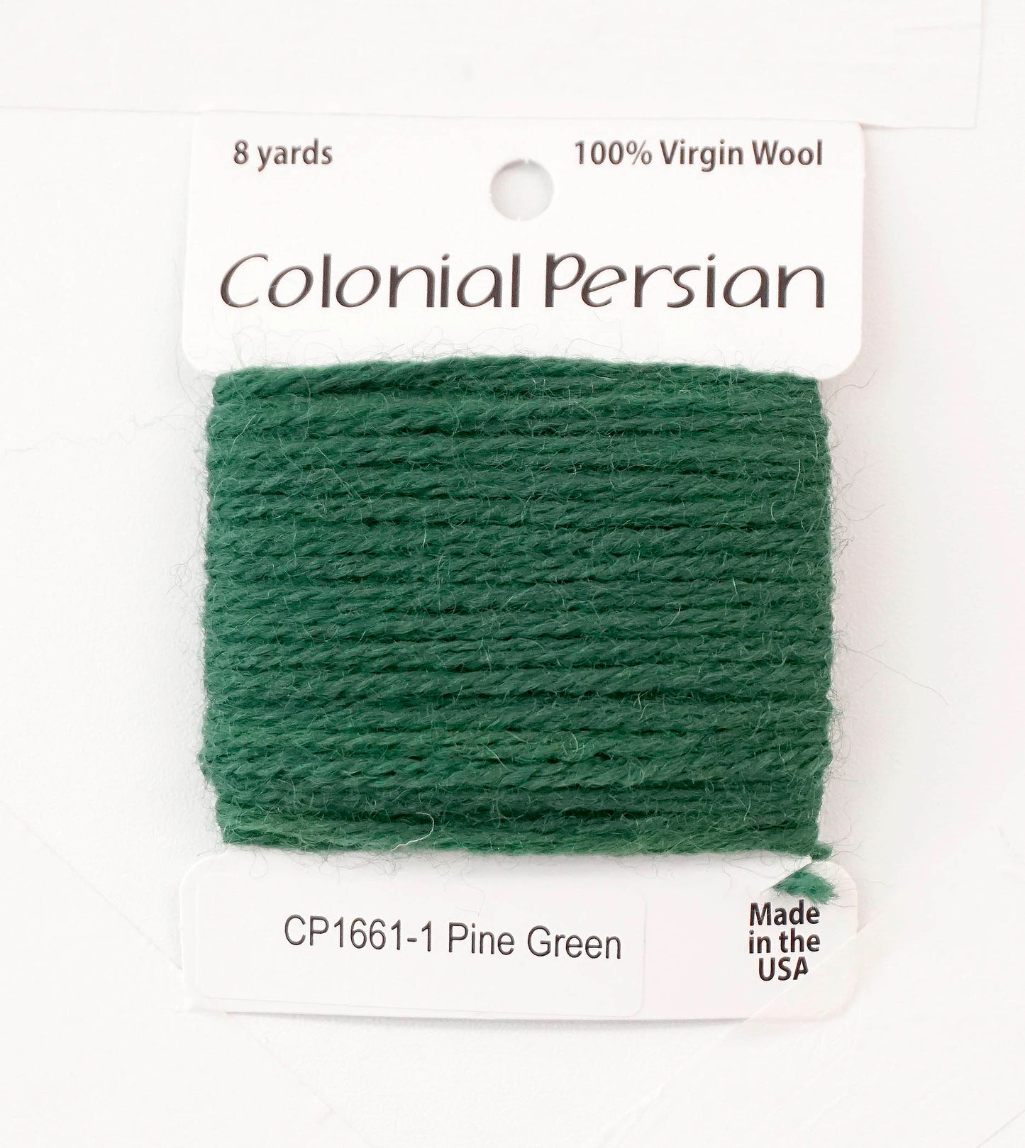 3 Ply Persian Wool "Pine Green" #1661 Needlepoint Stitching Thread by Colonial ~ USA Made