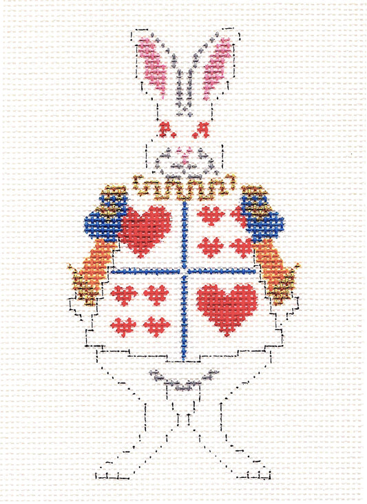 Canvas ~ "Court Rabbit" ~ from Alice in Wonderland handpainted 18 Mesh Needlepoint Canvas by Petei - P. Pony