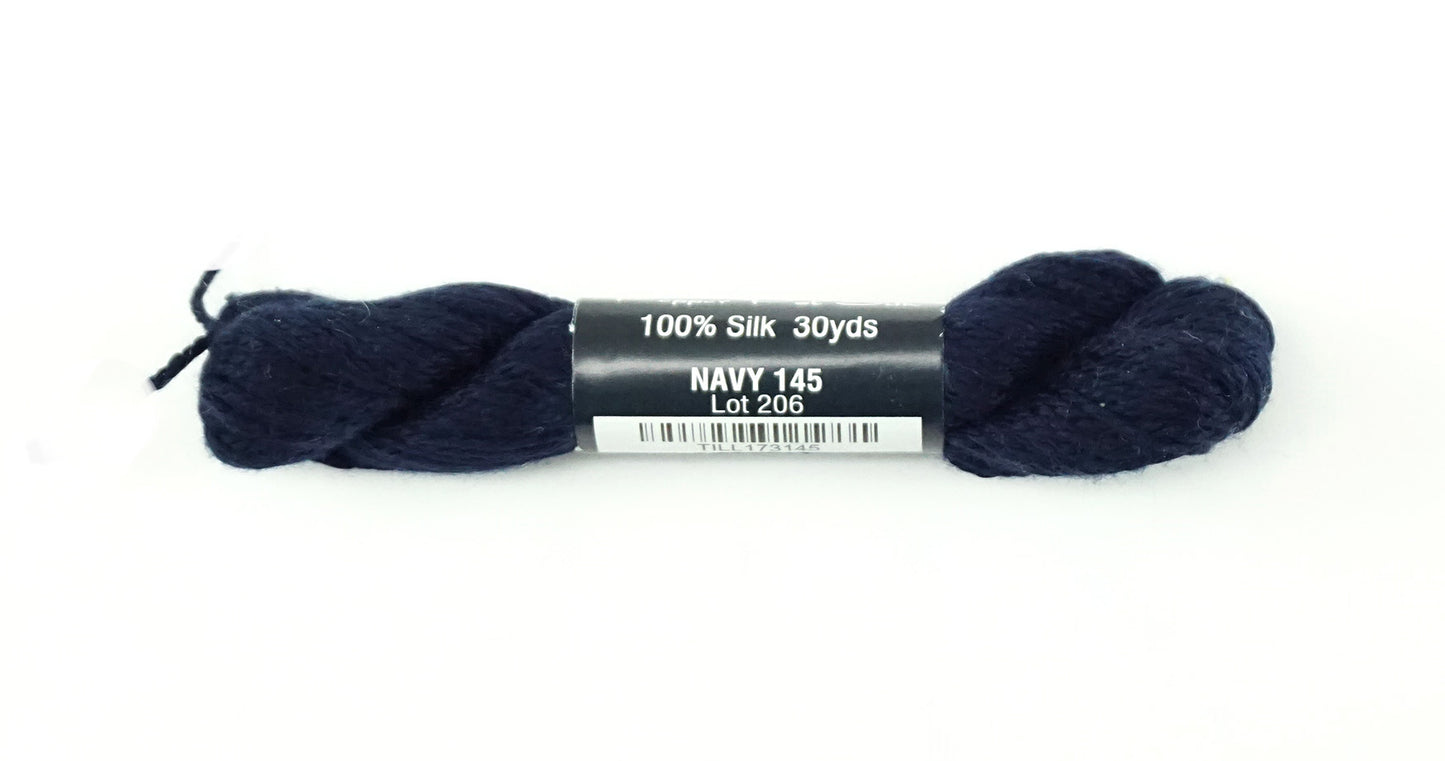 Pepper Pot SILK  #145  NAVY BLUE Single Ply Needlepoint Stitching Thread by PEPPER POT SILK