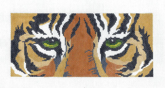 Canvas Insert ~ Dramatic TIGER Eyes ~ BR Insert ~ handpainted 18 mesh Needlepoint Canvas by LEE"