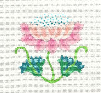 Bettieray Designs Floral Hand painted Needlepoint Canvas 18 Mesh