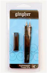 Scissor ~ Gingher THREAD SNIP Featherweight Scissor in Case for Needlepoint, X-stitch, Embroidery