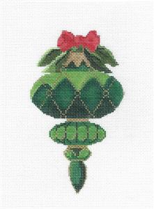 12 Months ~ Peridot & Metallic AUGUST Monthly Ornament & Stitch Guide HP  Needlepoint Canvas by Kelly Clark