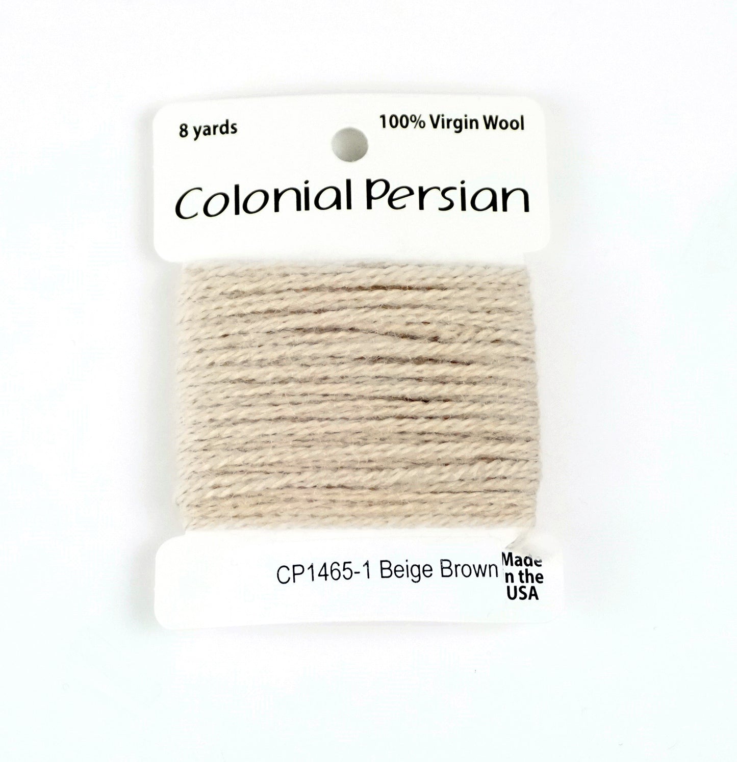 3 Ply Persian Wool  "Beige Brown" #1465 Needlepoint Thread by Colonial ~ USA Made