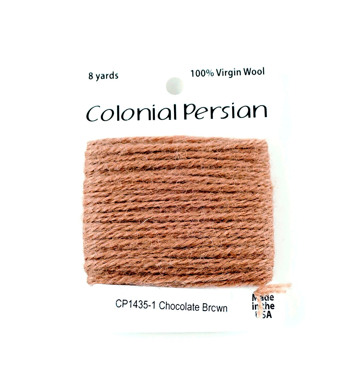 3 Ply Persian Wool  "Chocolate Brown" #1435 Needlepoint Thread by Colonial ~ USA Made