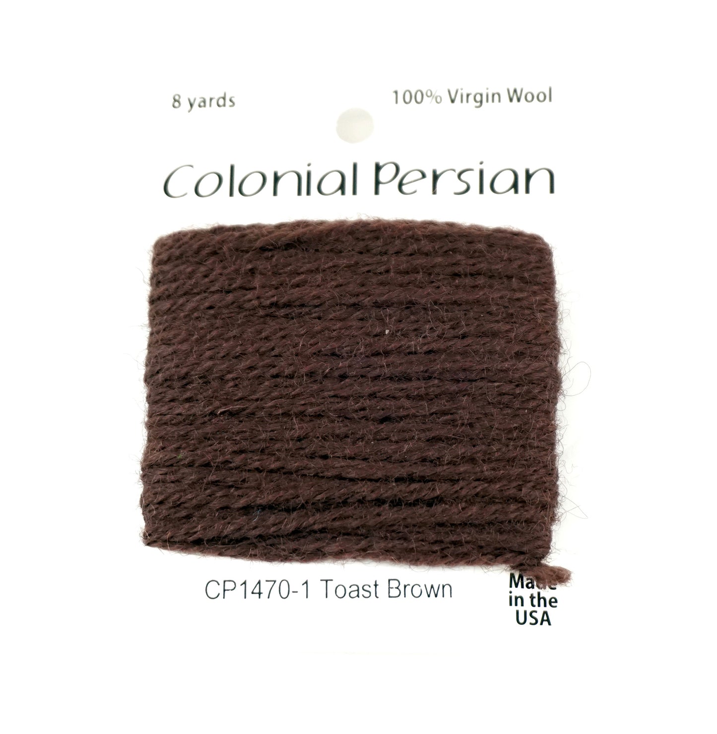 3 Ply Persian Wool " Toast Brown" #1470 Needlepoint Thread by Colonial ~ USA Made