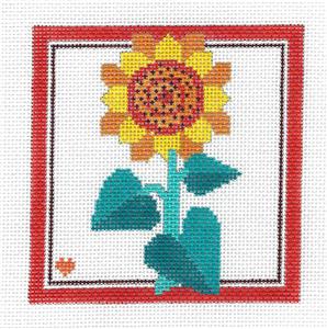 Blue Hydrangea 4 RD. Ornament HP 18 mesh Needlepoint Canvas by Needle  Crossings