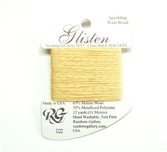 GLISTEN Sparkling Braid #22 "Moonshine" Needlepoint Stitching Thread from Rainbow Gallery