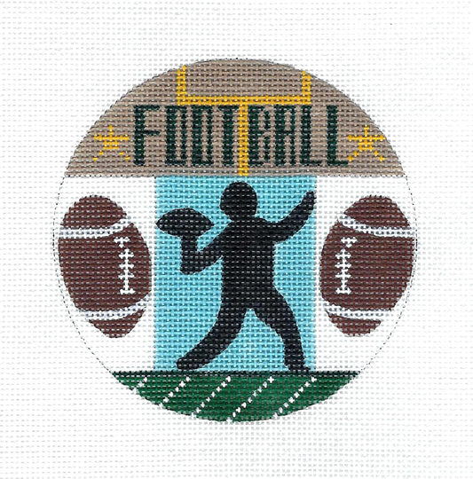 Dramatic Sports ~ FOOTBALL ~ handpainted 18 mesh Needlepoint Canvas by CH Designs from Danji