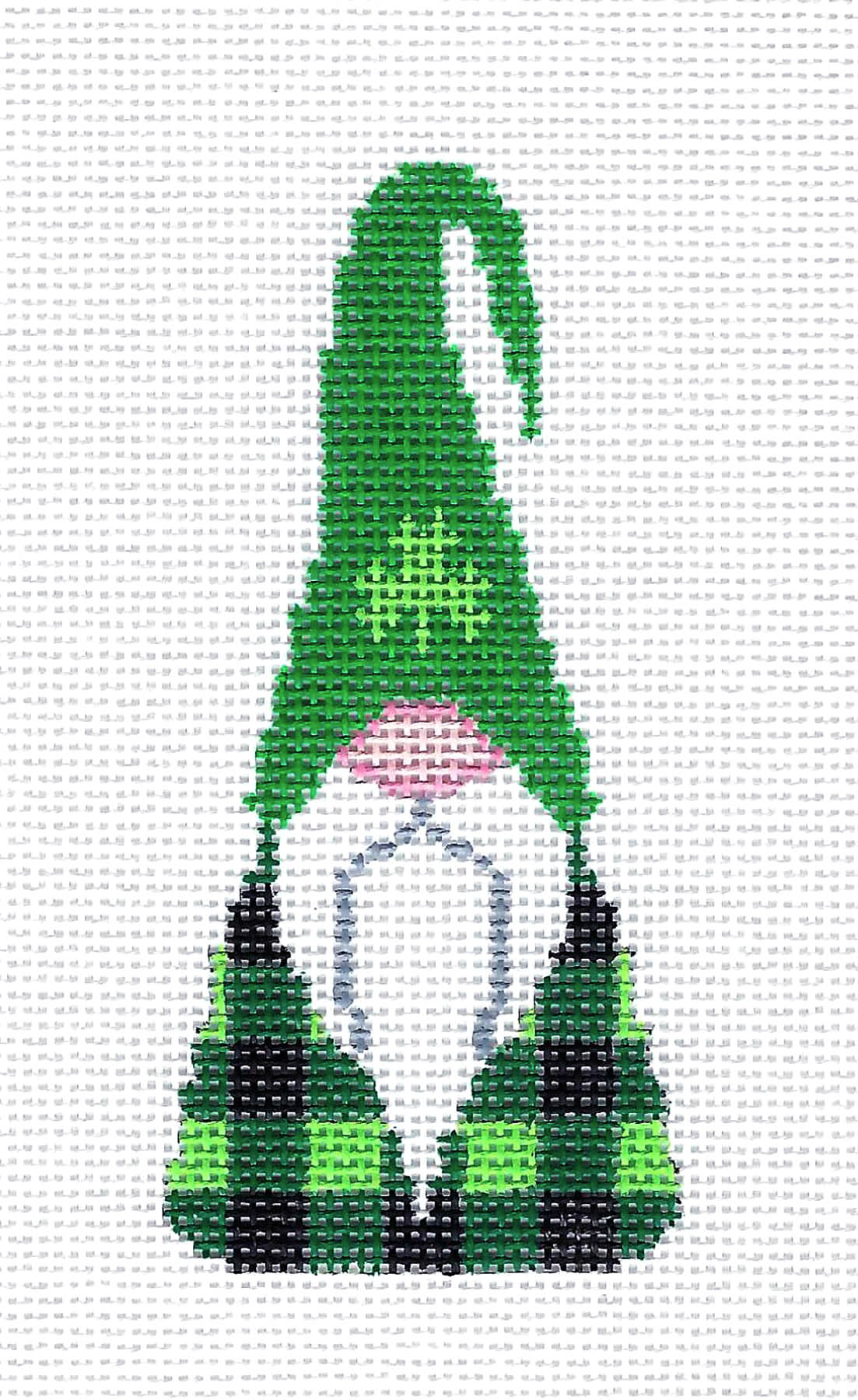 Gnome ~ Irish St. Patrick's GNOME handpainted Needlepoint Ornament Canvas by ZIA ~Danji