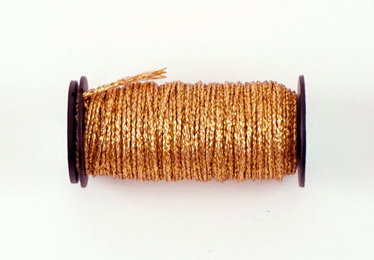 KREINIK BRAID ~ Gold Metallic #002V, Size 12 (Medium), 10 Meter Spool for Needlepoint by Kreinik