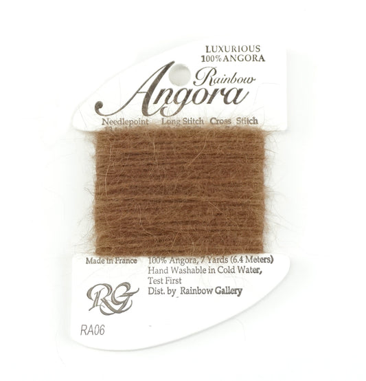 Angora Fiber "Deep Tan " #RA06  7 Yds.  Needlepoint Stitching Thread by Rainbow Gallery