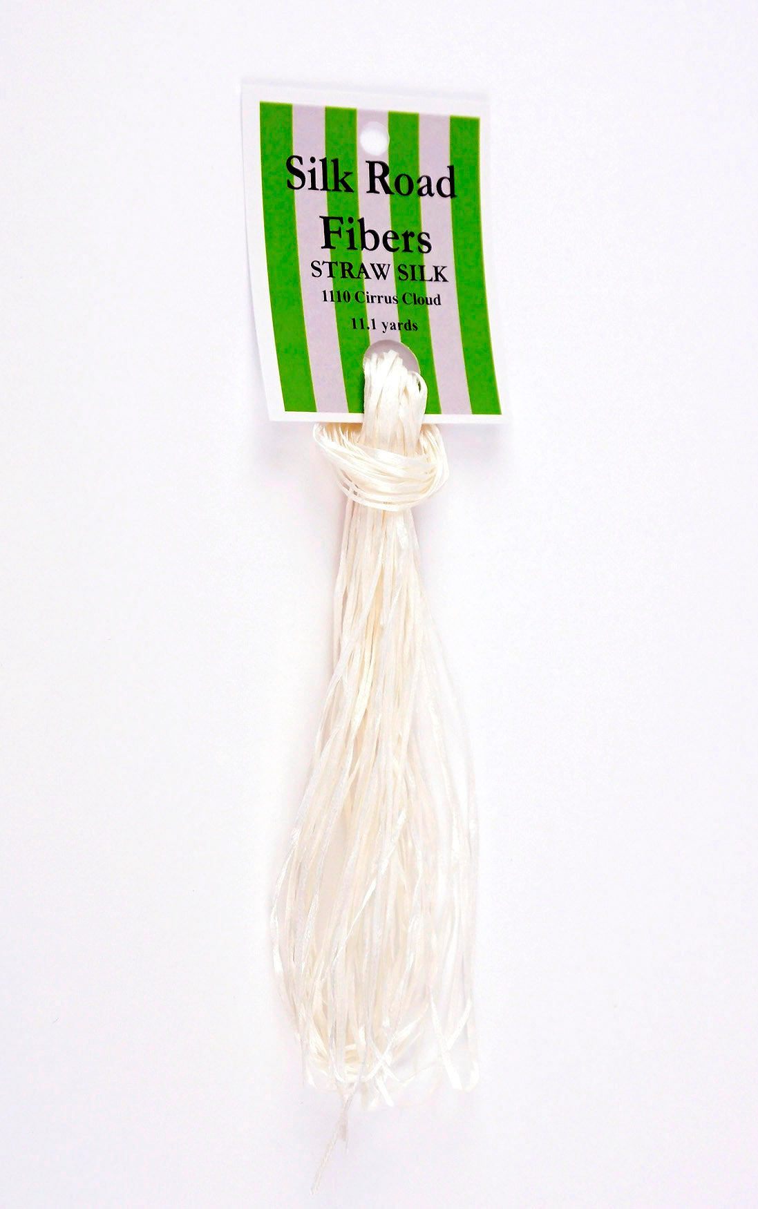 STRAW SILK #1110 Cirrus Cloud WHITE 11.1 Yard Skein for Needlepoint by Silk Road