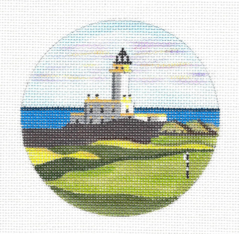 Scotland Travel Round Needlepoint Canvas