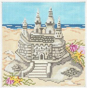 Seaside Summer Sail handpainted 18 mesh Needlepoint Canvas by Needle  Crossingss